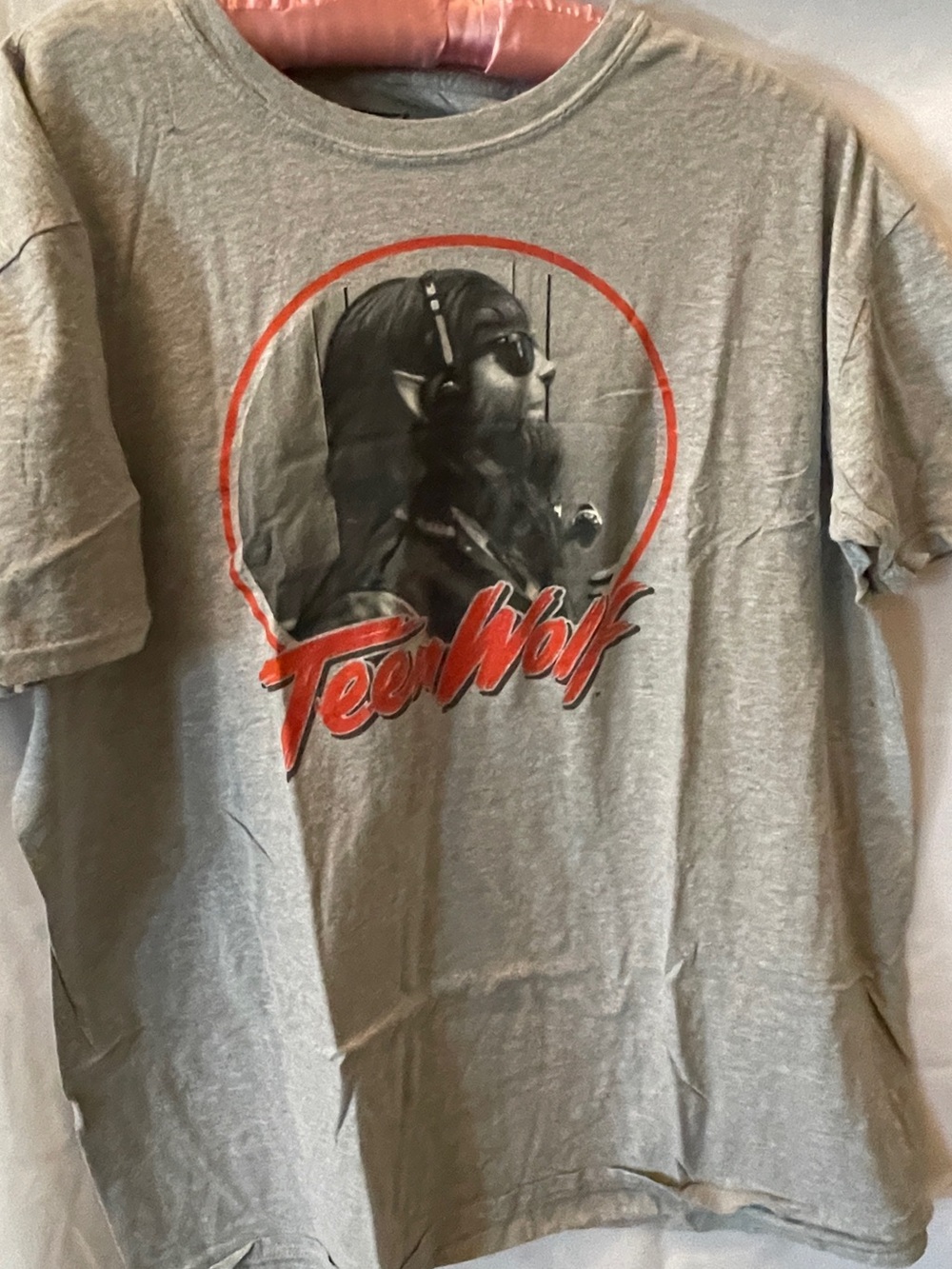 Teen Wolf Logo Short Sleeve Tee - Gray with Red Accent XL